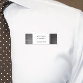 ブラックエレガントブラシ仕上げメタリック事業 名札