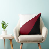 ブラックエレガントブルゴーニュとホワイト装飾用クッション クッション (椅子)