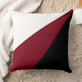 ブラックエレガントブルゴーニュとホワイト装飾用クッション クッション (ブランケット)