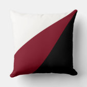 ブラックエレガントブルゴーニュとホワイト装飾用クッション クッション (裏面)