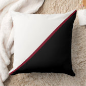 ブラックエレガントブルゴーニュとホワイト装飾用クッション クッション (ブランケット)