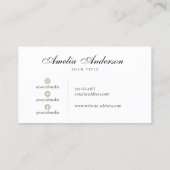 ブラックエレガントプロフェッショナルソーシャルメディア 名刺 (裏面)