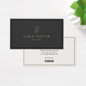 ブラックエレガントプロフェッショナルモノグラム3Dタイポグラフィ (デスク)