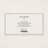 ブラックエレガントプロフェッショナルモノグラム3Dタイポグラフィ (裏面)