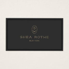 ブラックエレガントプロフェッショナルモノグラム3Dタイポグラフィ