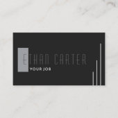 ブラックエレガントプロフェッショナルモノグラム 名刺 (正面)