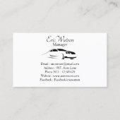 ブラックエレガントプロフェッショナル自動車 名刺 (裏面)