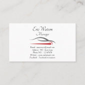 ブラックエレガントプロフェッショナル自動車 名刺 (裏面)