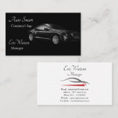 ブラックエレガントプロフェッショナル自動車 名刺 (正面/裏面)