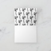 ブラックエレガントボウブライダルシャワーサンキューカード サンキューカード (内部)