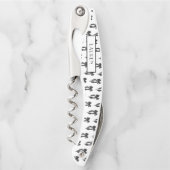 ブラックエレガントボウ名前をカスタムする ソムリエナイフ (正面)