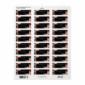 ブラックエレガントボホフローラ結婚ズ差出人住所 ラベル (フルシート)