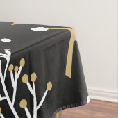 ブラックエレガントミストレとリボンクリスマスパターン テーブルクロス (インサイチュ)