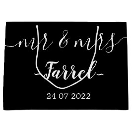 ブラックエレガントミセス・ウェディング・デイ・抱き枕 ラージペーパーバッグ