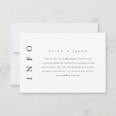 ブラックエレガントミニマルス結婚ゲスト詳細 出欠カード (正面)