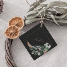 ブラックエレガントメリークリスマスに緑のリース