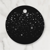 ブラックエレガントメリークリスマスグラフィティラウンド フェイバータグ (裏面)