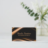 ブラックエレガントモダンプロフェッショナル 名刺 (スタンド正面)