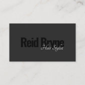 ブラックエレガントモダン美容師名刺 名刺 (正面)