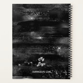 ブラックエレガントモノグラム事業ロゴ プランナー手帳 (裏面)