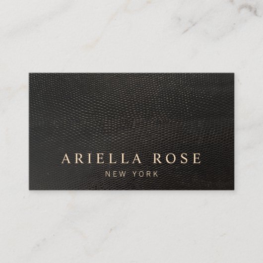 ブラックエレガントリザードスキンルクスプロフェッショナル 名刺 (正面)