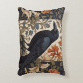 ブラックエレガントレイヴン・ウィリアム・モリスインスパイアフローラ アクセントクッション (正面(垂直))