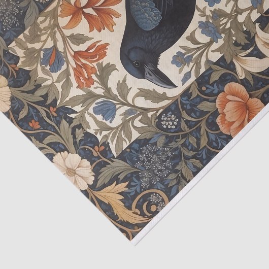 ブラックエレガントレイヴン・ウィリアム・モリスインスパイアフローラ 薄葉紙 (詳細)