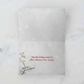 ブラックエレガントレザーでクリスマスを祝う カード (内部)