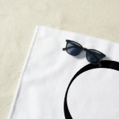 ブラックエレガントレタリングブライド ビーチタオル (インサイチュ)