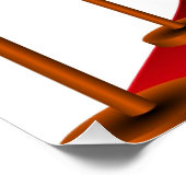 ブラックエレガントレッドカーペットスイート16誕生日へようこそ ポスター (コーナー)