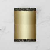 ブラックエレガントレースブラックと金ゴールドありがとう サンキューカード (内部)
