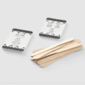 ブラックエレガントレース結婚式 プログラム ハンドファン (組立なし)