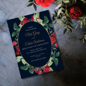 ブラックエレガントヴィンテージゴシック結婚式招待状 招待状