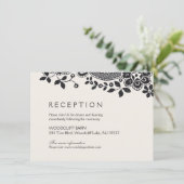 ブラックエレガントヴィンテージレース式レセプション 招待状 (スタンド正面)
