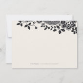 ブラックエレガントヴィンテージレース式レセプション 招待状 (裏面)