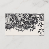 ブラックエレガントヴィンテージレ結婚ース座席表 プレイスカード (裏面)