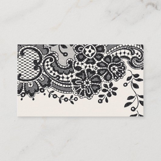 ブラックエレガントヴィンテージレ結婚ース座席表 プレイスカード (裏面)