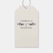 ブラックエレガントヴィンテージ結婚レース感謝していのお前 ギフトタグ (裏面)