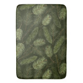 ブラックエレガント上のクリスマスの枝 バスマット (正面縦)