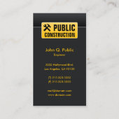 ブラックエレガント企業の建築ホームビルダー 名刺 (正面)