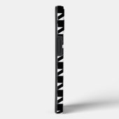 ブラックエレガント千鳥格子のとカスタム文字 Case-Mate iPhoneケース (裏面 / 右)