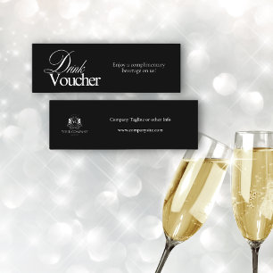 ブラックエレガント書道ビジネスロゴ伝票 スキニー名刺