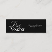 ブラックエレガント書道ビジネスロゴ伝票 スキニー名刺 (正面)