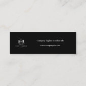 ブラックエレガント書道ビジネスロゴ伝票 スキニー名刺 (裏面)