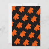 ブラックエレガント紅葉ズボホシック1st誕生日 招待状 (裏面)