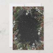 ブラックエレガント金ゴールドアダルトカンパニーのクリスマスパーティー 招待状 (裏面)