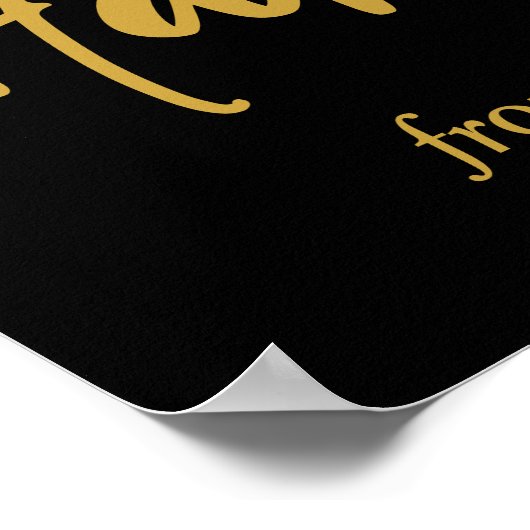 ブラックエレガント金ゴールドカスタムビジネスホリデーパーティー ポスター (角)