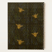 ブラックエレガント金ゴールドクイーンビービーハイブ プランナー手帳 (裏面)