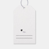 ブラックエレガント金ゴールドクリスマスホリデースターデザイン ギフトタグ (裏面)