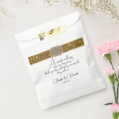 ブラックエレガント金ゴールドグリッターブルック結婚ズ フェイバーバッグ (封をした状態)